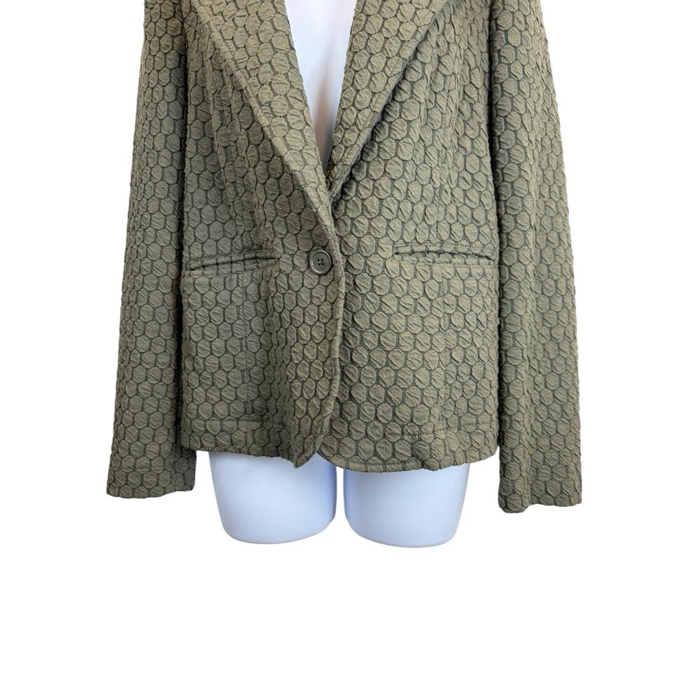 Anthropologie Porridge Jacket Womens Small Olive Green Texture Knit Blazer - Picture 4 of 13